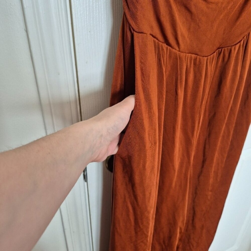 🍄50% ANTHROPOLOGIE Orange Jumpsuit sz S - Picture 6 of 10